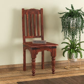 Ajmer Solid Sheesham Wood Chair (Natural Finish)